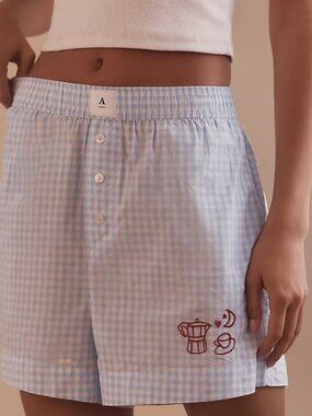 Sold Out NWT Anthropologie dduende studio x Anthropologie Café Boxer Shorts XXS